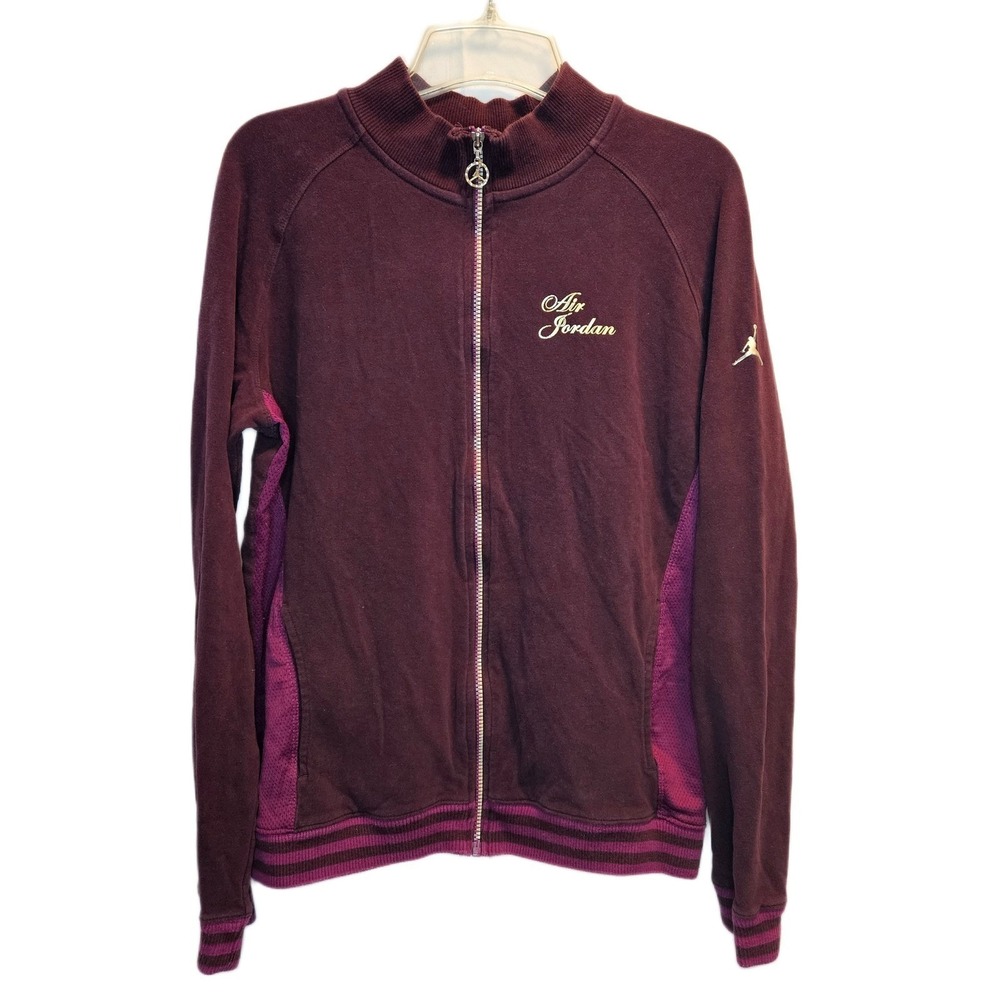 Nike Air Jordan XL (12-14m Y2K Maroon Burgundy Track‎ Jacket